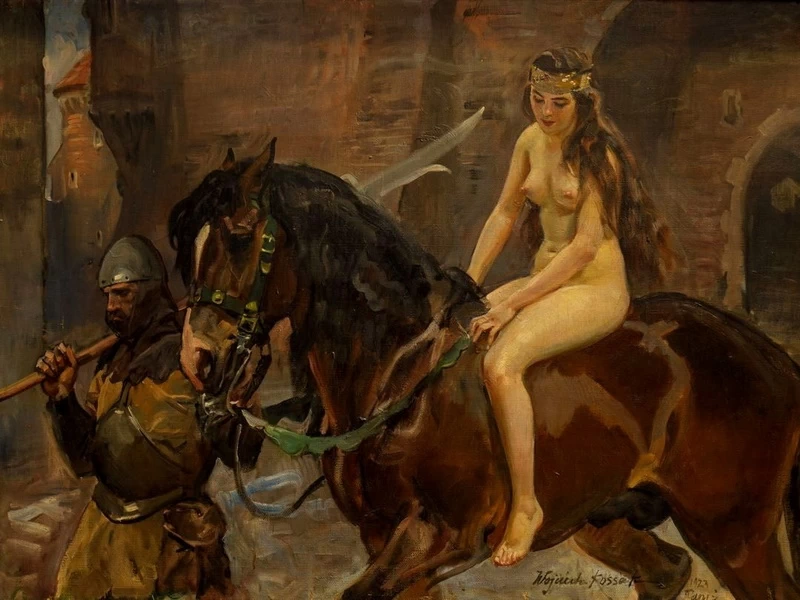1856-Wojciech Kossak - Lady Godiva